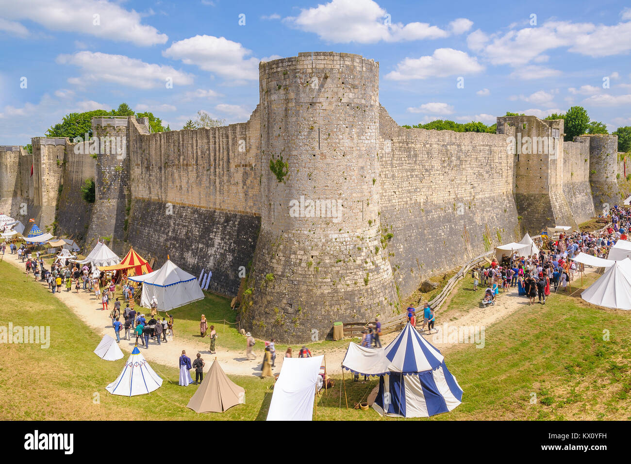 Provins mittelalterliche Festival stattgefunden, während Mitte Juni Stockfoto