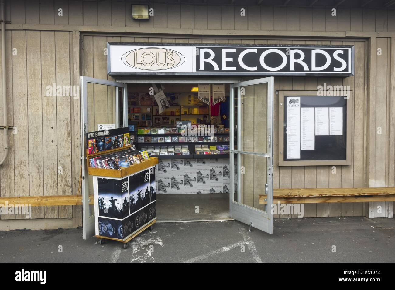 Lou's Records, eine unabhängige Musik Record store auf historischen Highway 101 in Long Beach Kalifornien. Stockfoto