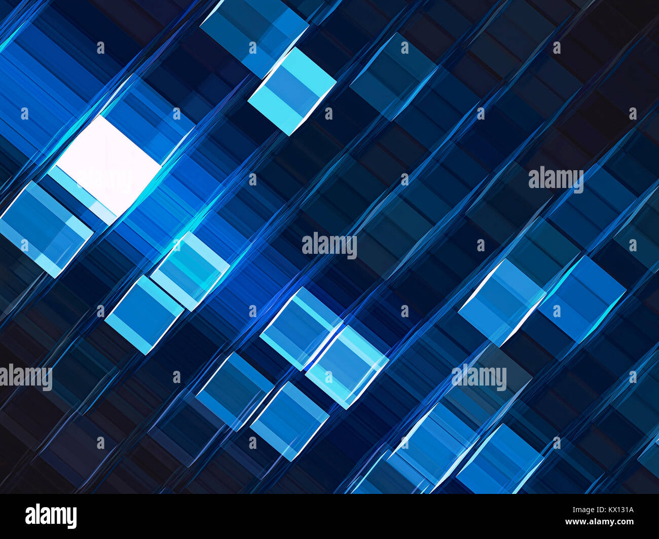 Trendige Würfel Hintergrund - Abstrakt digital erzeugten Bild Stockfoto