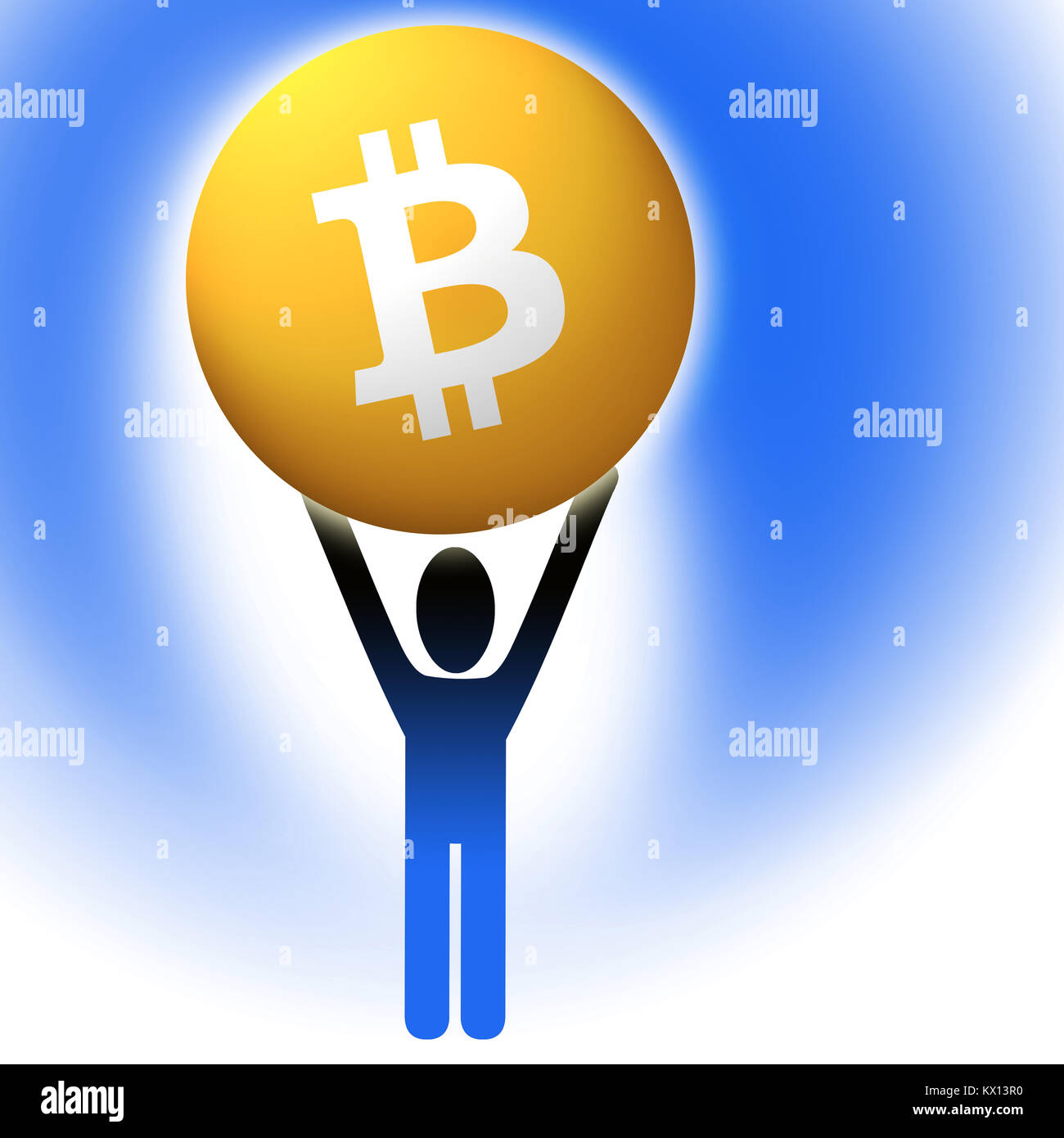 Virtuelles Geld Bitcoin cryptocurrency - Bitcoins hier akzeptiert Stockfoto