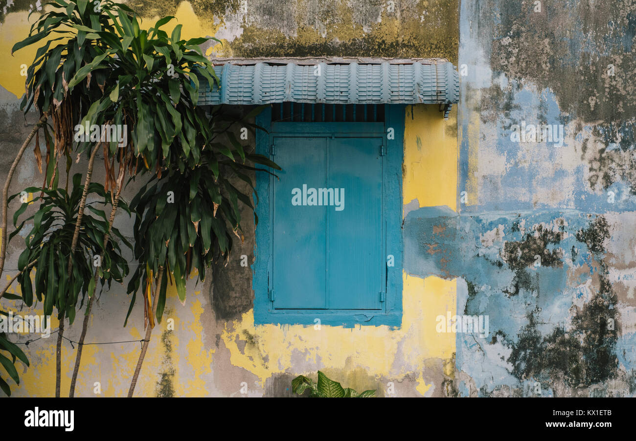 Die bemalte Wand in Georgetown, Penang, Malaysia Stockfoto
