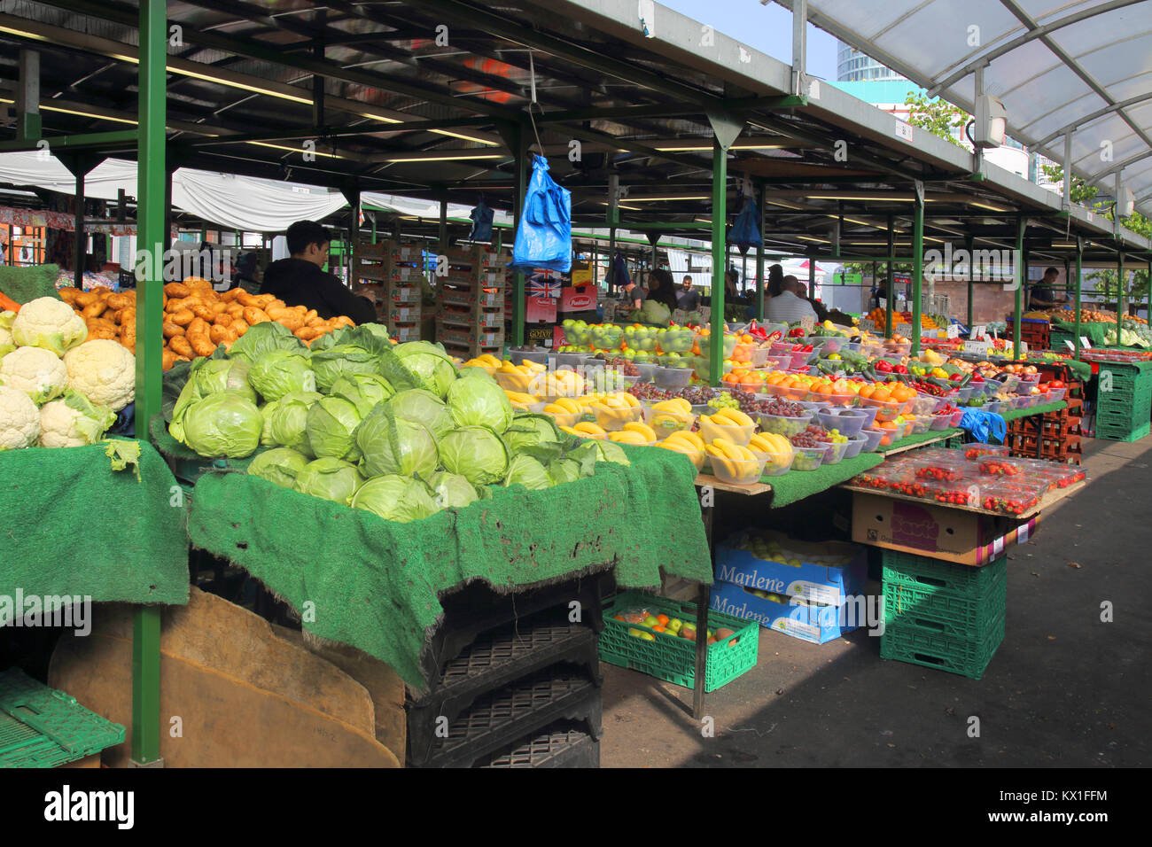 Obst und Gemüse Markt an der Birmingham Bull Ring england Stockfoto