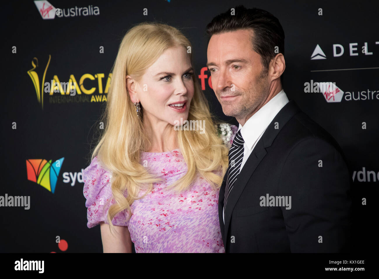 Los Angeles, USA. 5. Januar, 2018. Nicole Kidman posiert für die Fotografen bei der Ankunft an der 7. jährlichen AACTA internationale Auszeichnungen im Avalon am Freitag, Januar 5, 2018, in Los Angeles Quelle: Gtres Información más Comuniación auf Linie, S.L./Alamy leben Nachrichten Stockfoto