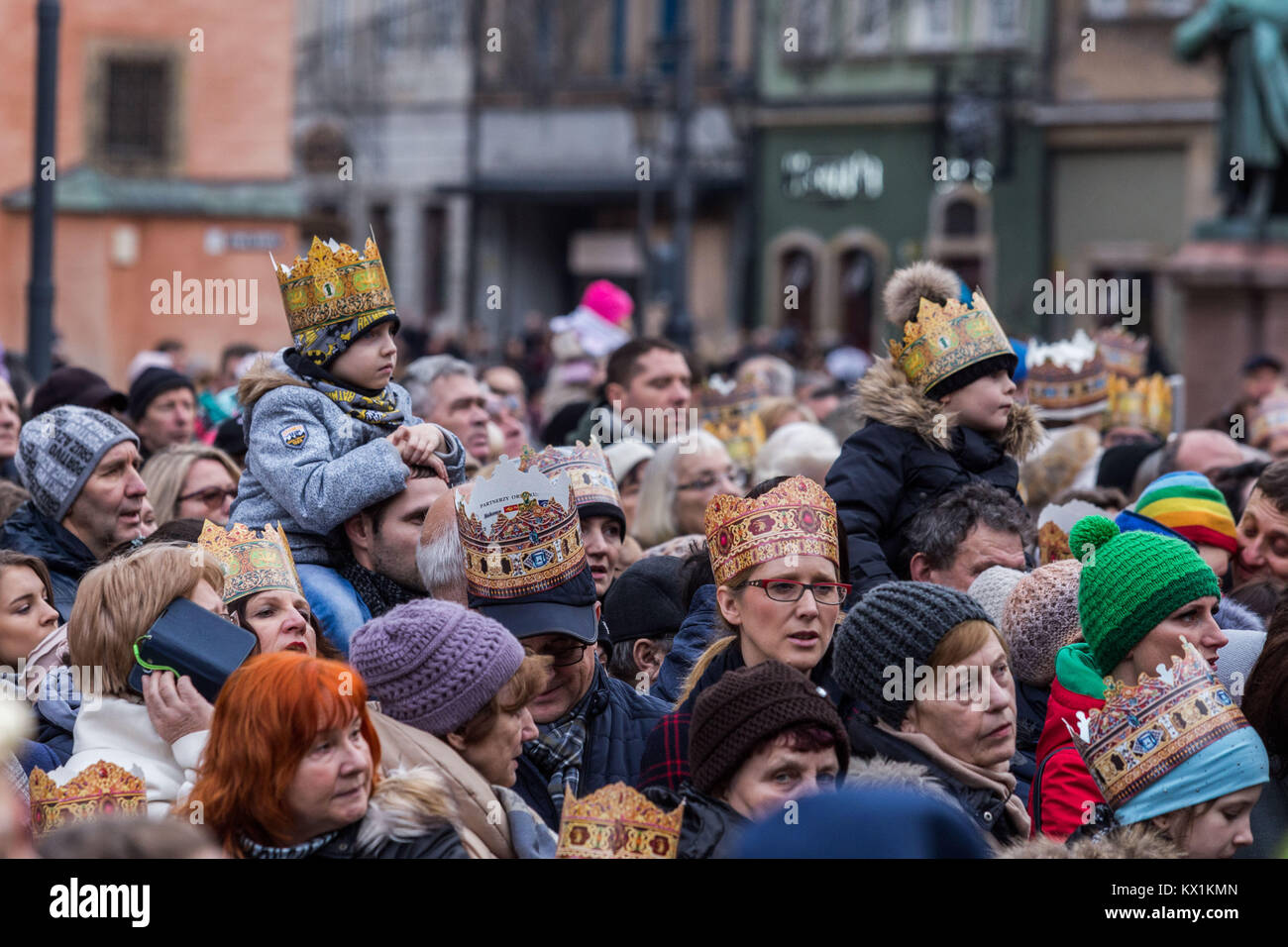 Wroclaw, Polen 6. Januar 2018 die Prozession der Heiligen Drei Könige - Die katholische Fest der Erscheinung des Herrn in Breslau Krzysztof Kaniewski/Alamy leben Nachrichten Stockfoto