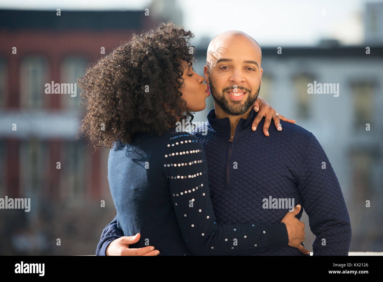 Ein junges Paar in Liebe in Washington, DC Stockfoto