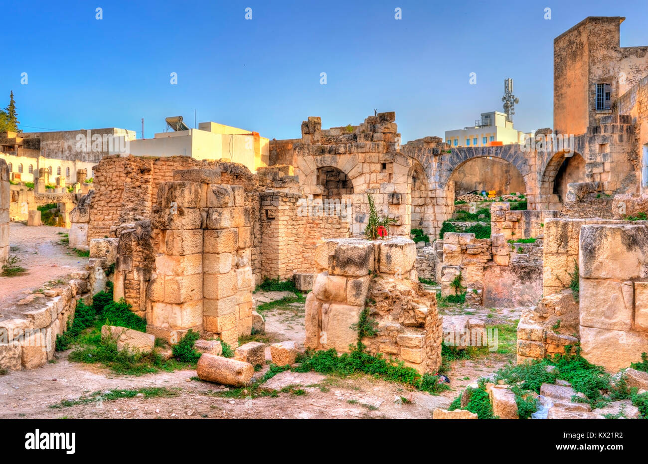 Ruinen der römischen Tempel in El Kef, Tunesien Stockfoto