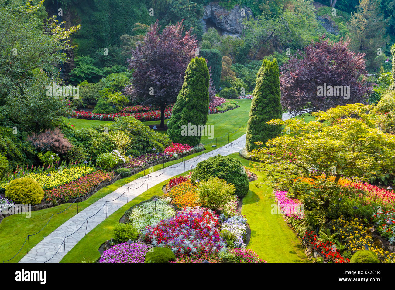 Die Butchart Gärten in Victoria, British Columbia, Kanada eine National Historic Site von Kanada Stockfoto