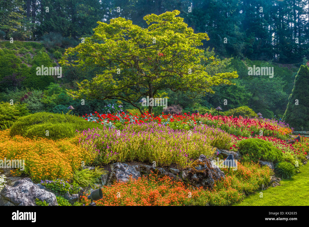 Die Butchart Gärten in Victoria, British Columbia, Kanada eine National Historic Site von Kanada Stockfoto