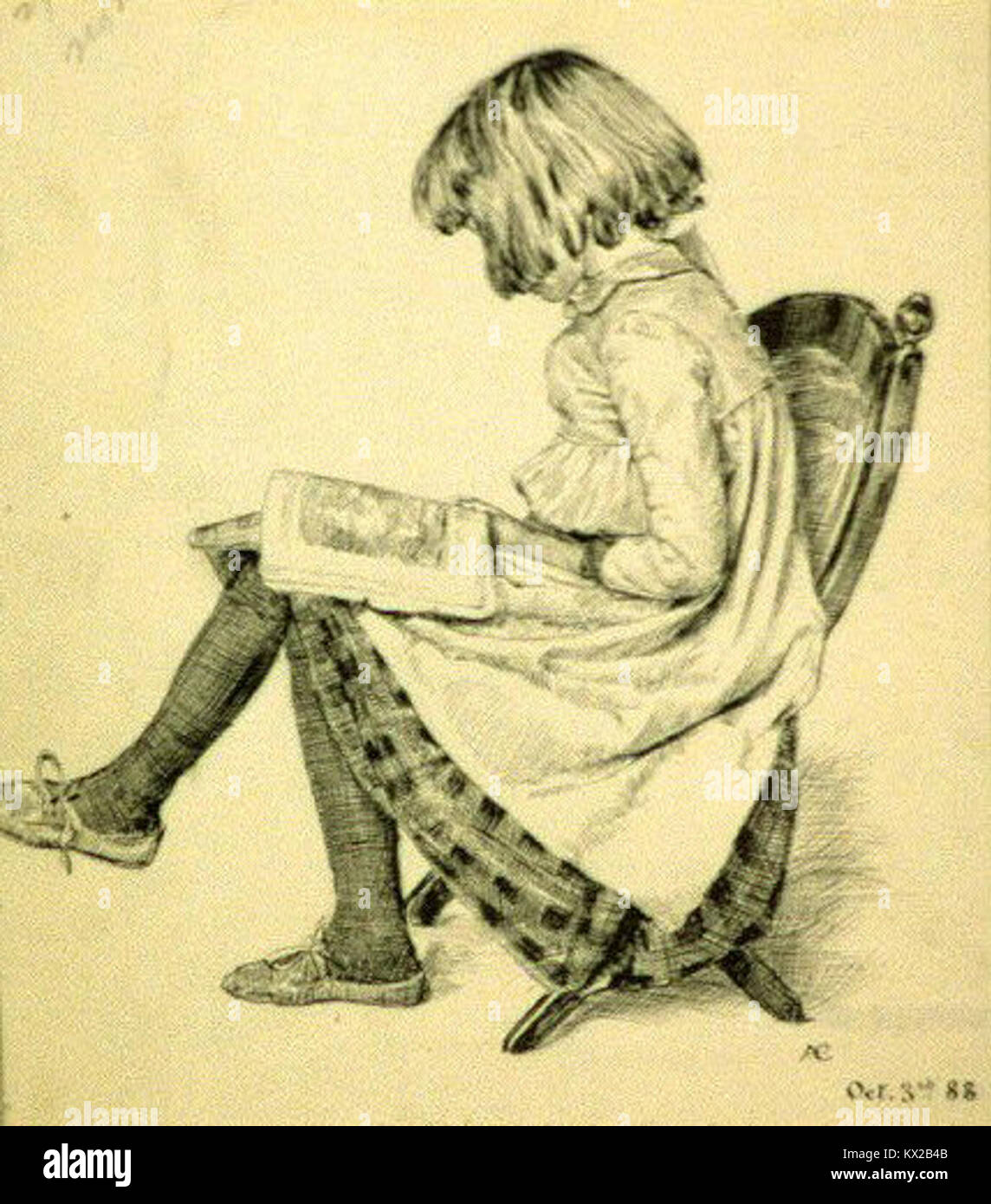 Literarisches Thema, das eine Person beschreibt, die durch Lesen Trost und intellektuelles Engagement sucht, wobei Bücher als Rückzug aus den Schwierigkeiten des Lebens verwendet werden. Stockfoto