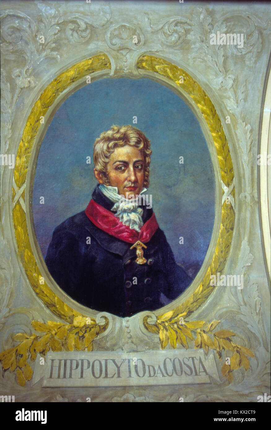 Domenico Failutti-Retrato de Hipólito José da Costa, Acervo do Museu Paulista da USP Stockfoto