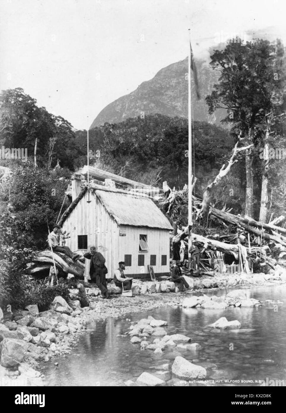 Donald Sutherland's Hütte, Esperance Chalet, Kennedy, Southland Stockfoto