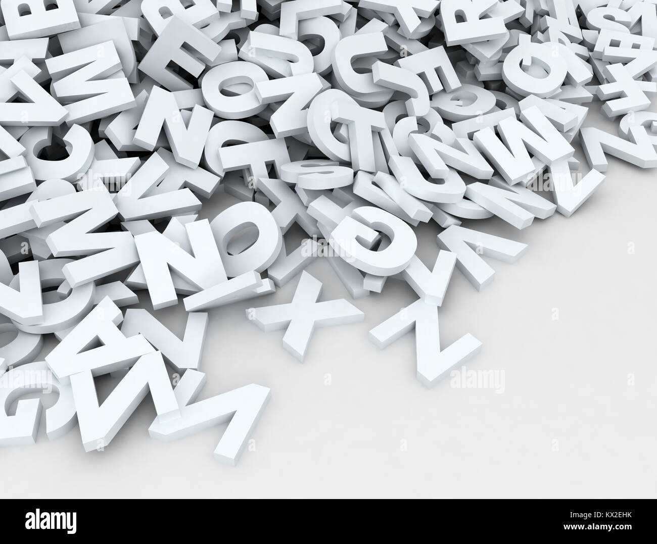 Stapel von 3d Buchstaben - Pädagogische Hintergrund Stockfoto