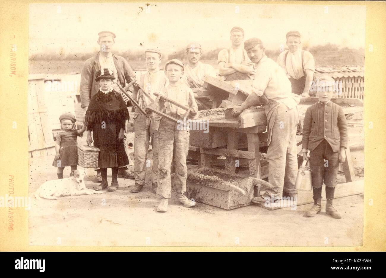 Kabinett Foto von Backstein Arbeitnehmer Stockfoto