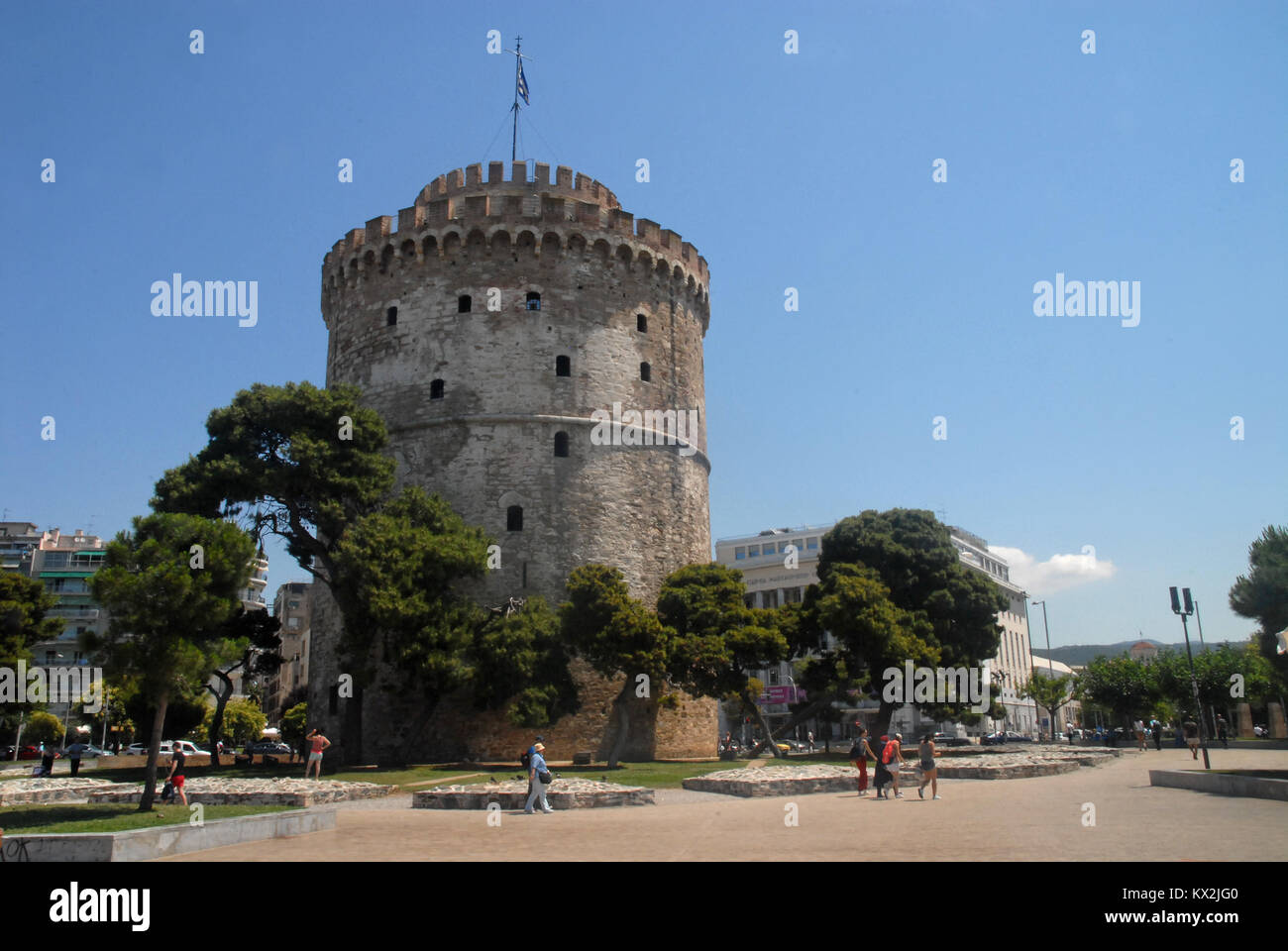 Weißer Turm in Thessaloniki, Griechenland Stockfoto