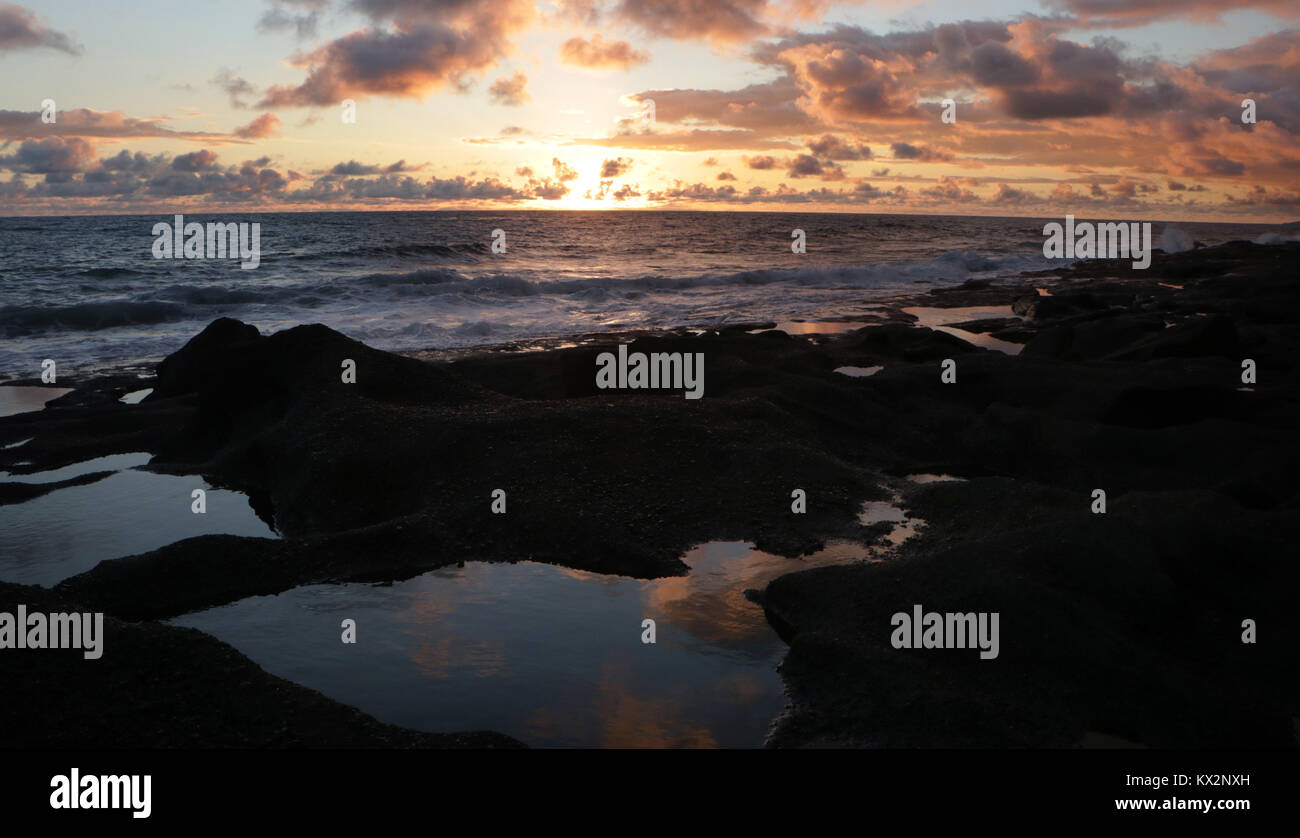 Sonnenuntergang Costa Rica Pazifik Küste, die Halbinsel Osa Stockfoto