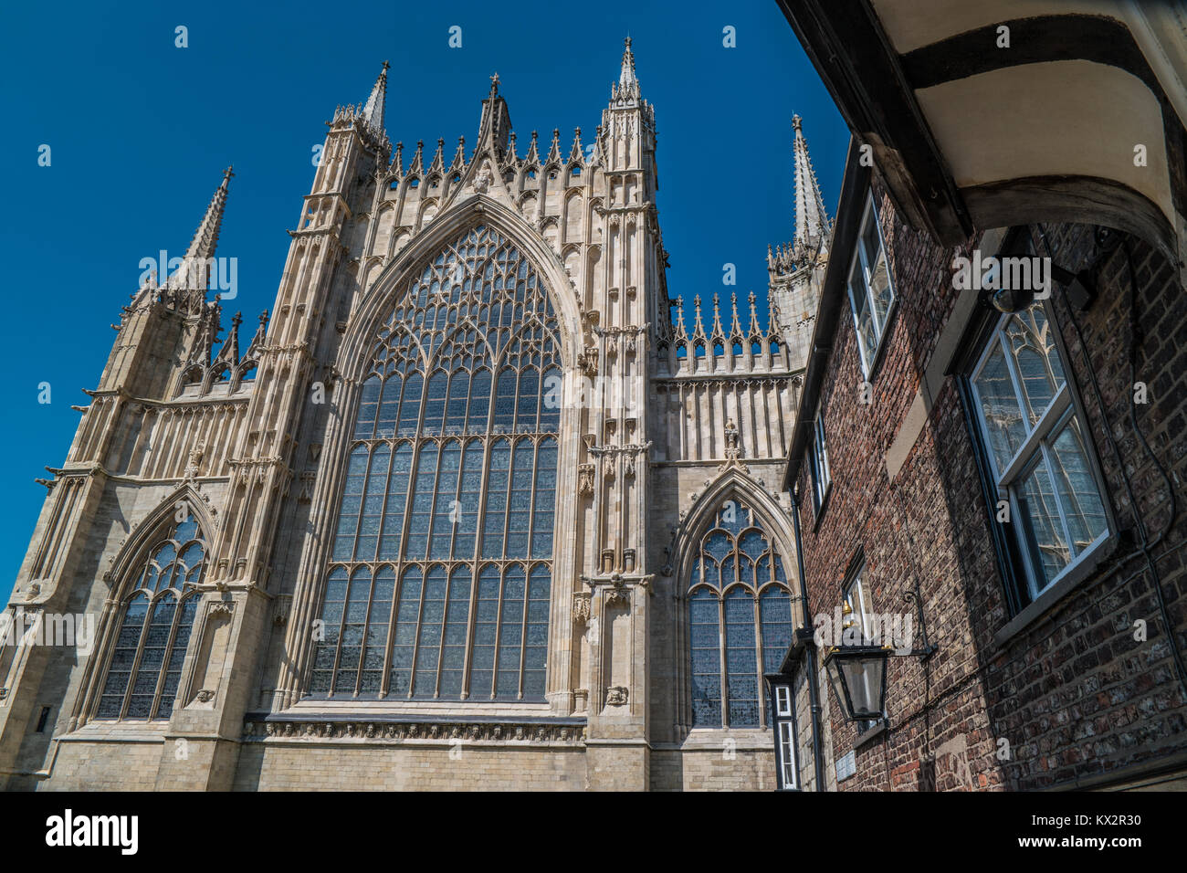 Fassade Münster von York, York, Yorkshire, UK. Stockfoto