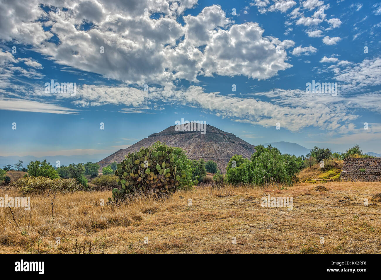 Der Tempel der Sonne in der antiken Stadt Teotihuacan Mexiko Stockfoto
