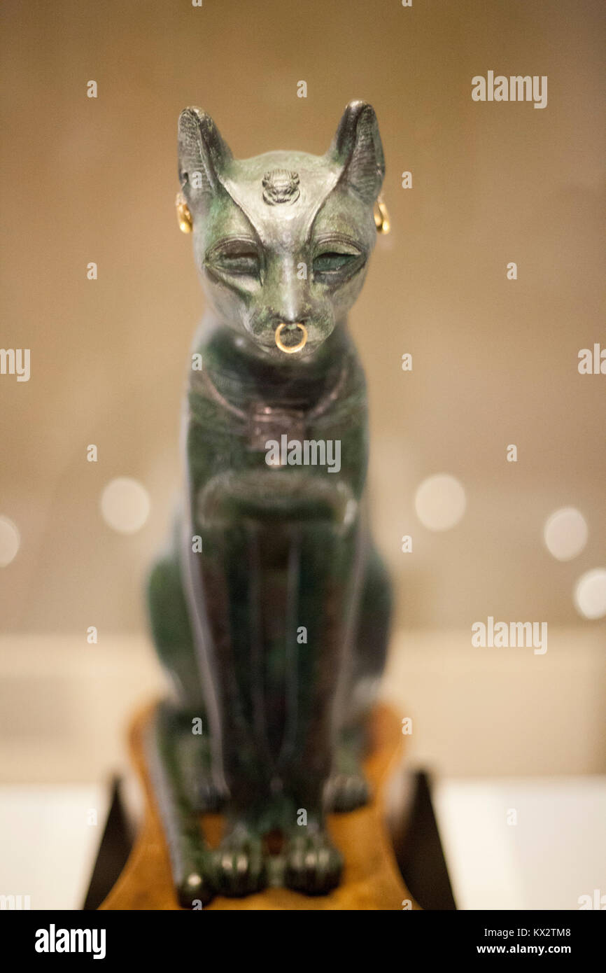 Ägyptische Katze" bastet Bastet" war die Göttin des Feuers, Katzen, der zu Hause oder schwangere Frauen Stockfoto