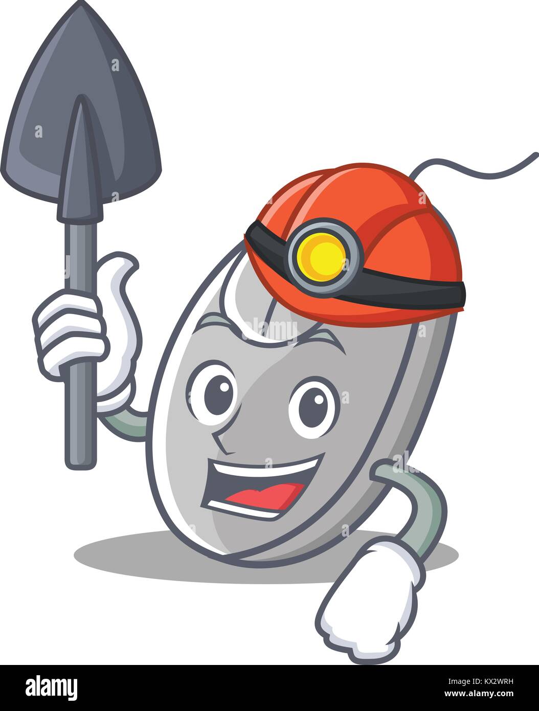 Miner maus Maskottchen Cartoon Stil Stock Vektor