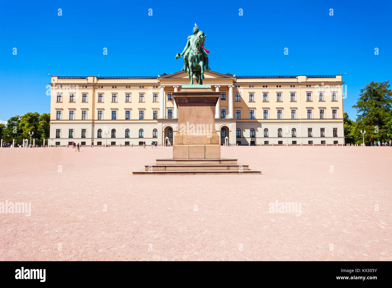 Royal Palace in Oslo, Norwegen. Royal Palace, die offizielle Residenz des norwegischen Monarchen. Stockfoto