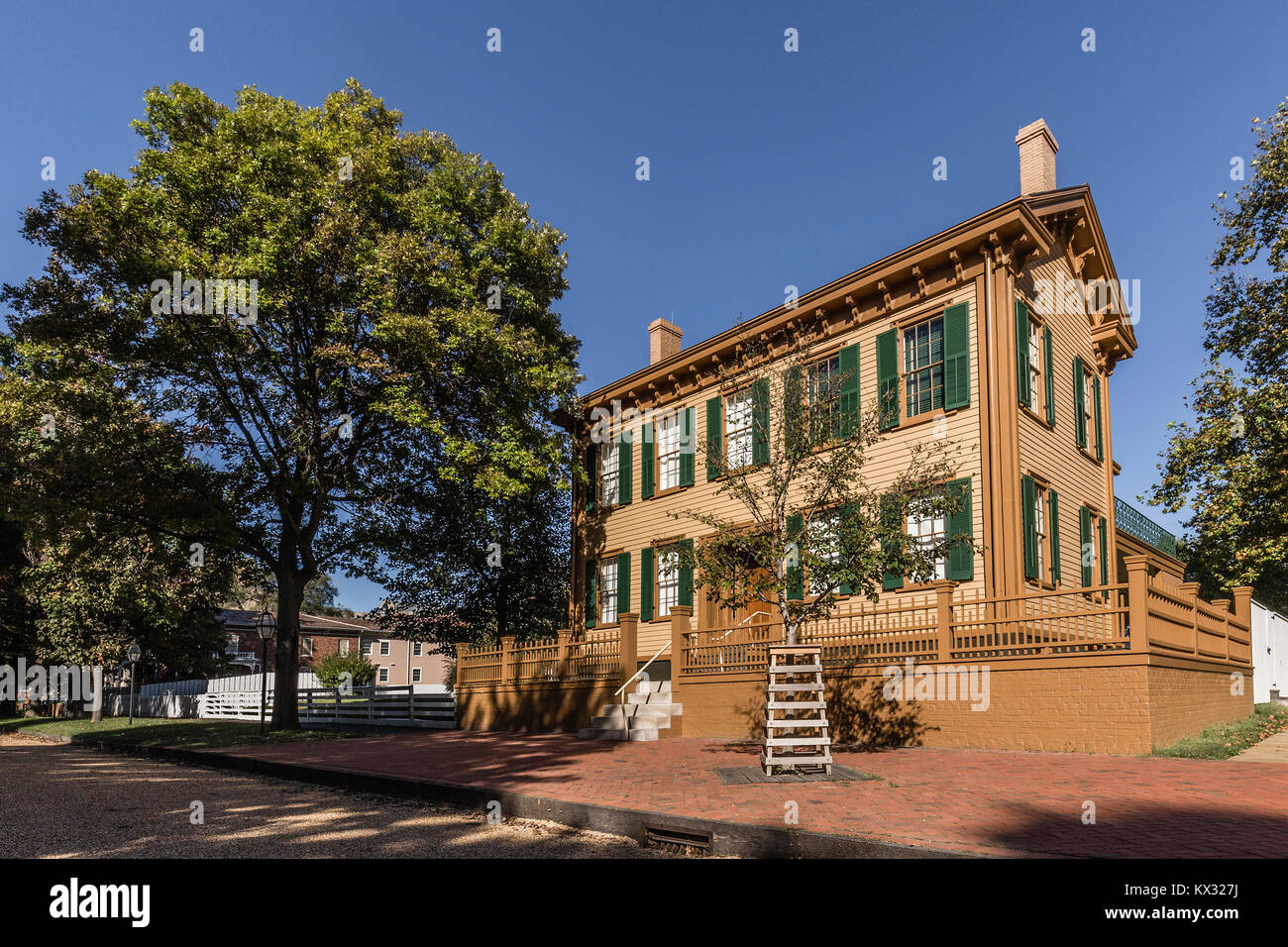 Pre-presidential Heimat von Abraham Lincoln und Mary Todd in Springfield, Illinois. Ca. 1844-1861 war das einzige Haus, das Lincoln jemals besessen. Stockfoto