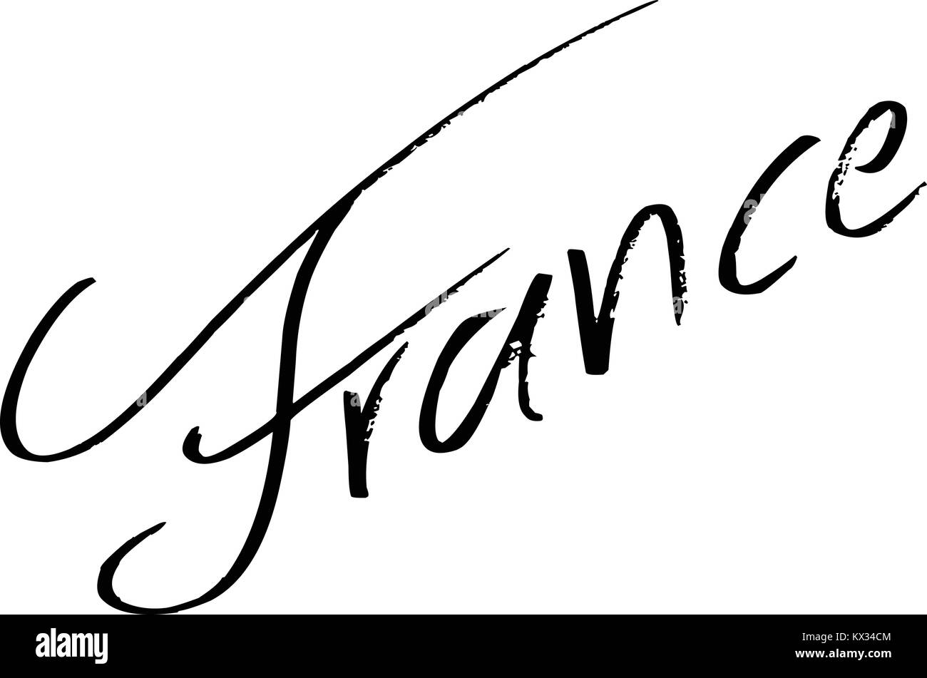 Frankreich Text zeichen Abbildung auf weißem Hintergrund Stock Vektor