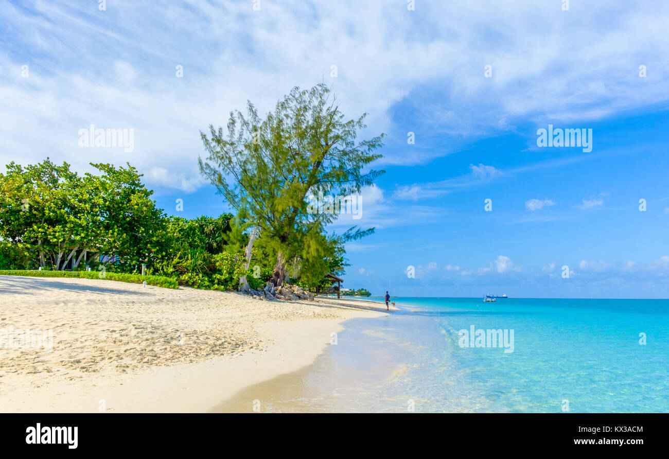 Seven Mile Beach in der Karibik, Grand Cayman, Cayman Islands Stockfoto