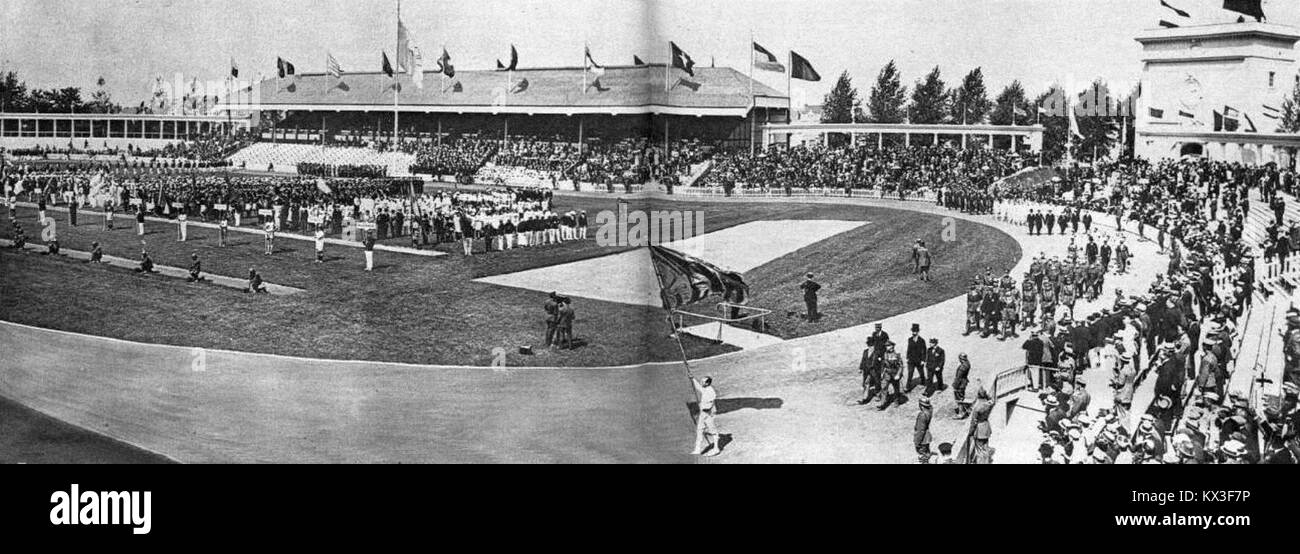 Die Leistung der belgischen Mannschaft bei den Olympischen Spielen 1920 in Antwerpen zeigt ihre Erfolge in mehreren Sportarten und unterstreicht die frühe olympische Geschichte des Landes. Stockfoto