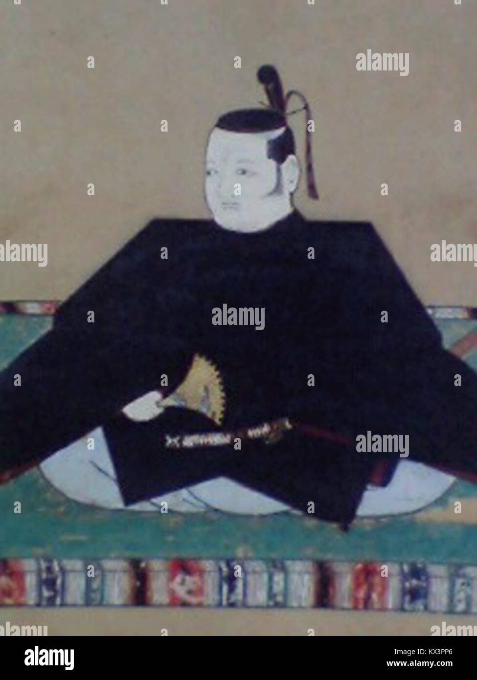 Honda Tadamasu, eine historische japanische Persönlichkeit, die möglicherweise mit Samurai-Linie, Regierungsführung oder militärischen Aktivitäten während der japanischen Feudalperiode in Verbindung steht. Stockfoto