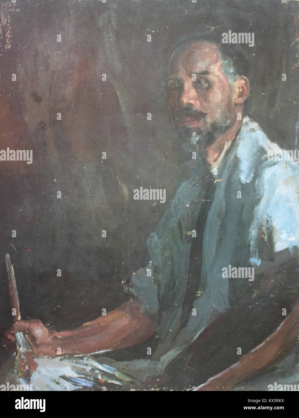 Feng Gangbai war ein Maler, der für seine Beiträge zur chinesischen bildenden Kunst bekannt war und für seinen künstlerischen Stil und seine Werke in der Malerei bekannt war. Stockfoto