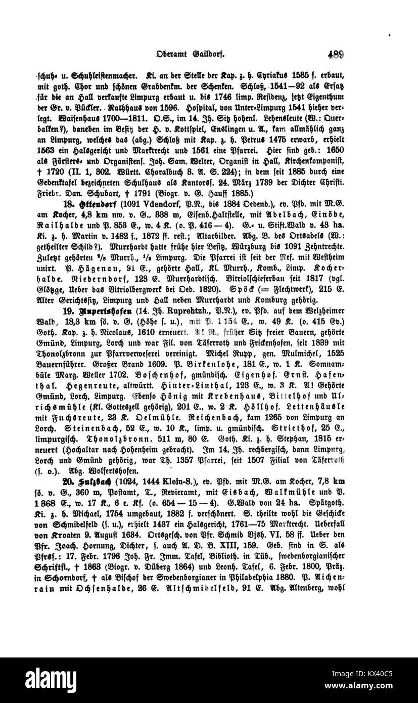 Dieses Dokument aus Band III, Seite 489 von „das Königreich Württemberg“ bietet historische Einblicke in das Königreich Württemberg und behandelt politische, soziale und kulturelle Aspekte. Stockfoto