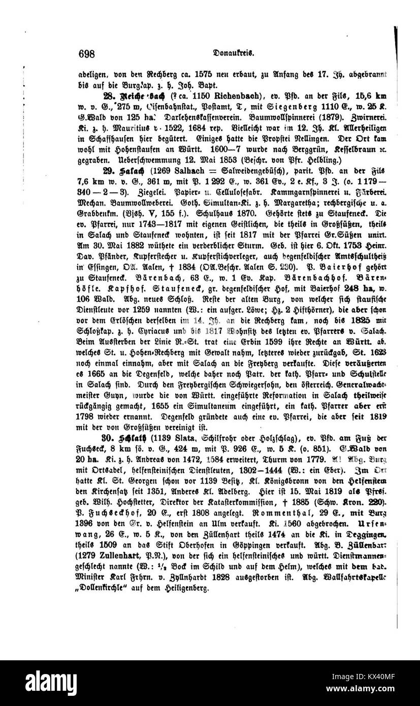 Die Platte 698 des Königreichs Württemberg III ist eine kartographische Darstellung der territorialen Grenzen und politischen Regionen innerhalb des Königreichs Württemberg. Diese Karte spiegelt die Geographie und das Verwaltungslayout des Königreichs aus dem frühen 19. Jahrhundert wider. Stockfoto