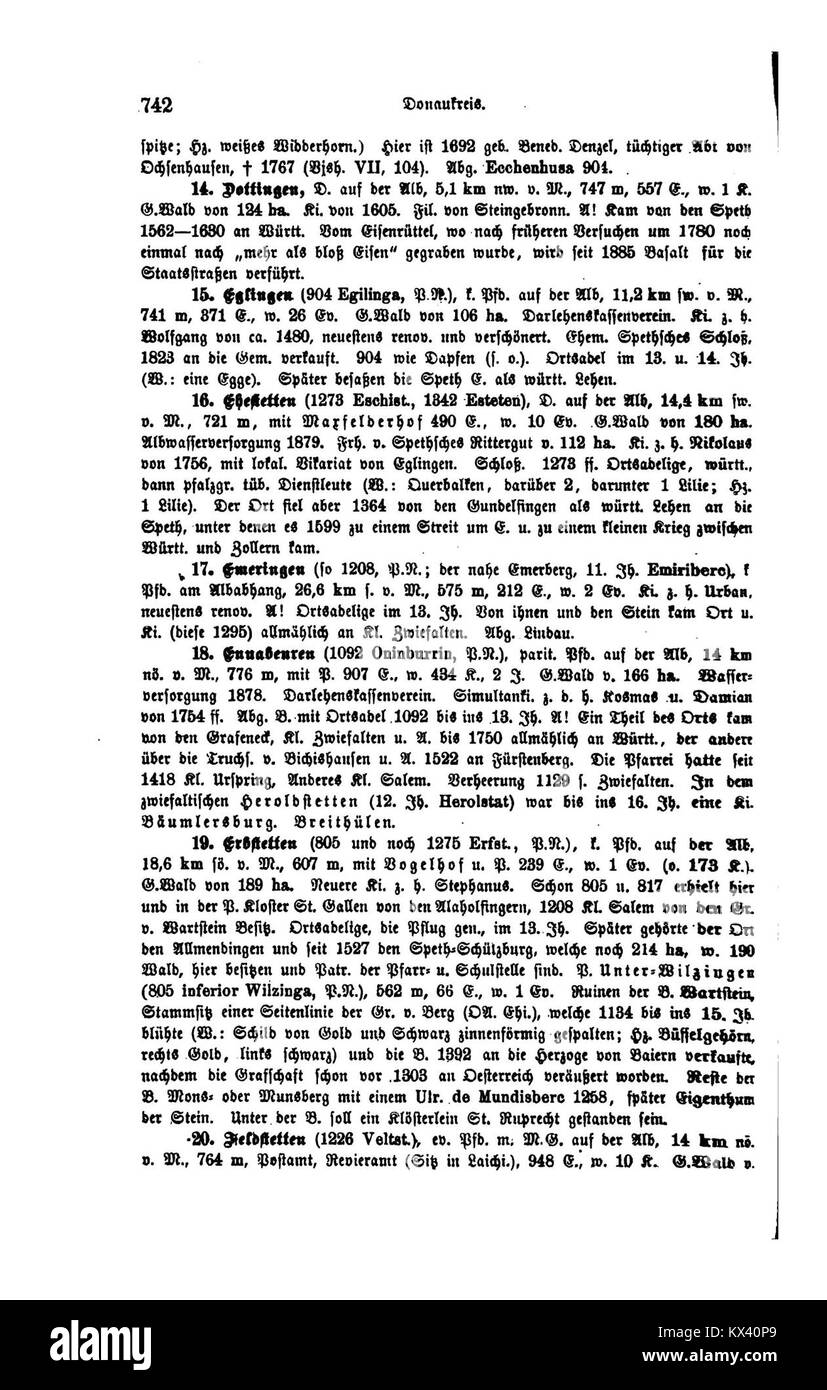 Es handelt sich um eine Karte aus dem „das Königreich Württemberg III“, die die historischen Grenzen und Verwaltungsabteilungen des Königreichs Württemberg veranschaulicht. Die Karte zeigt regionale Besonderheiten des frühen 19. Jahrhunderts. Stockfoto