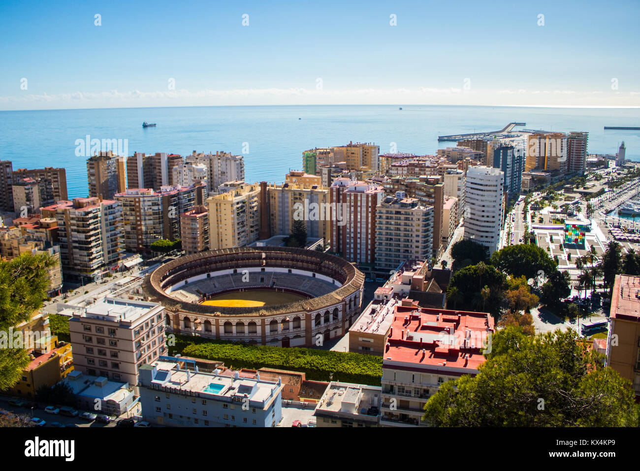 Panorama von Malaga Stockfoto