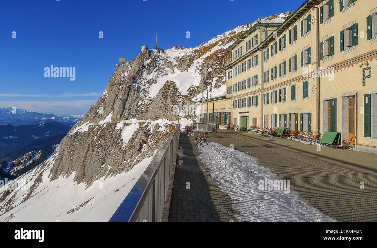 Pilatus Kulm über Luzern in der Schweiz Europa Stockfoto