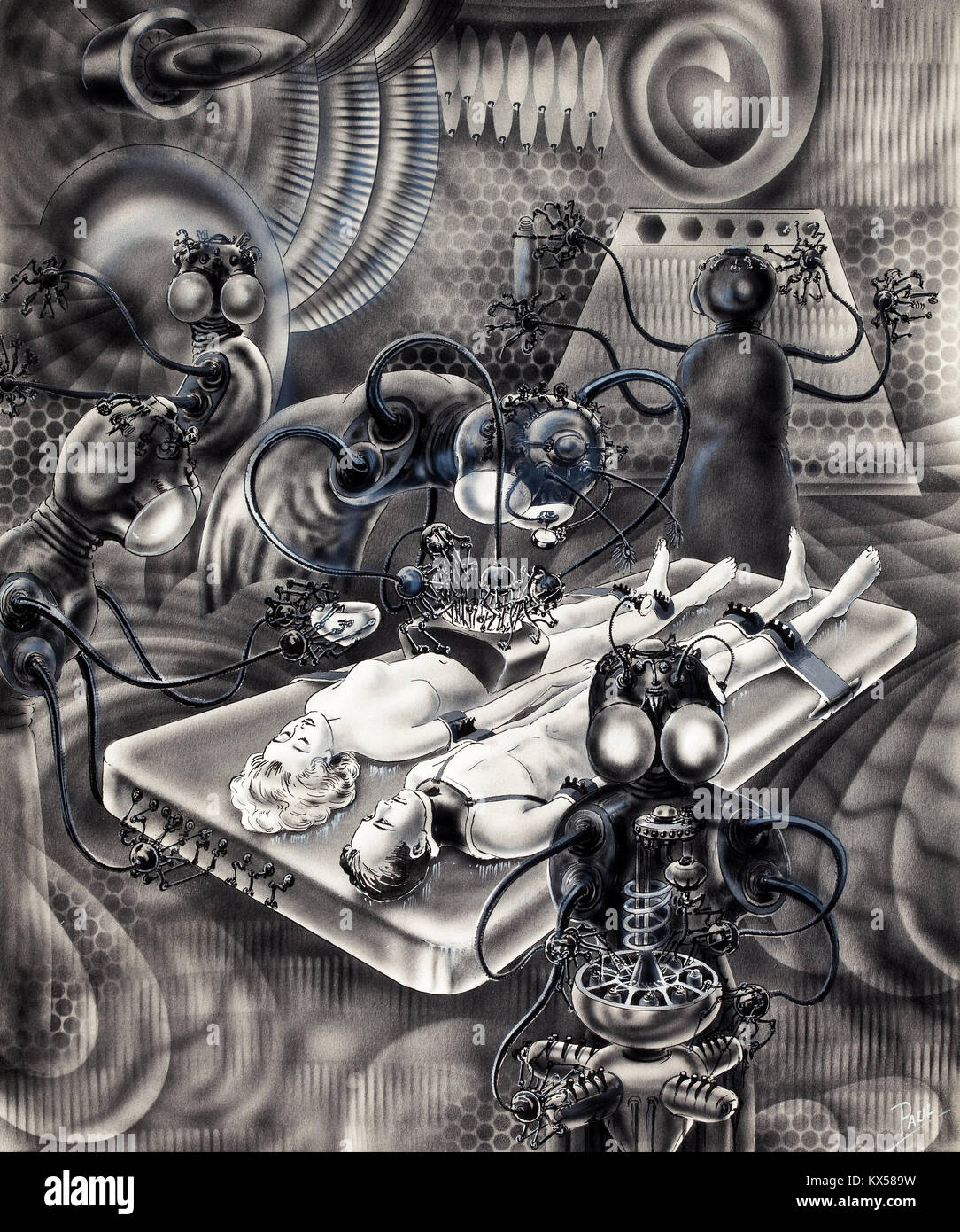 Entführung durch Außerirdische Stockfoto