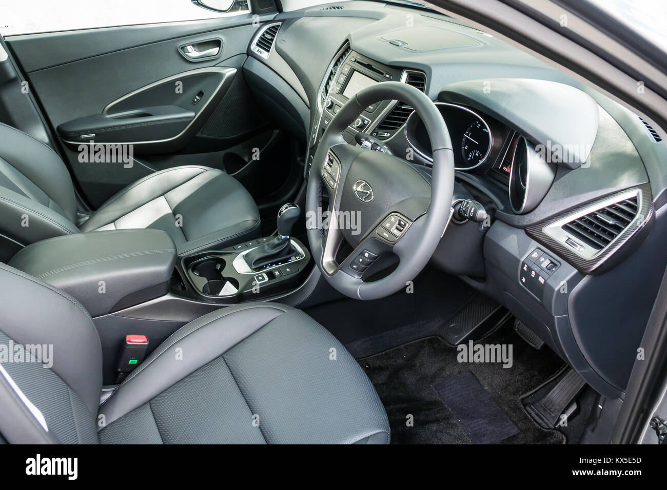 Hongkong, China, 11. Juli 2017: Hyundai Santafe 2017 Innenraum 11 Juli 2017 in Hongkong. Stockfoto