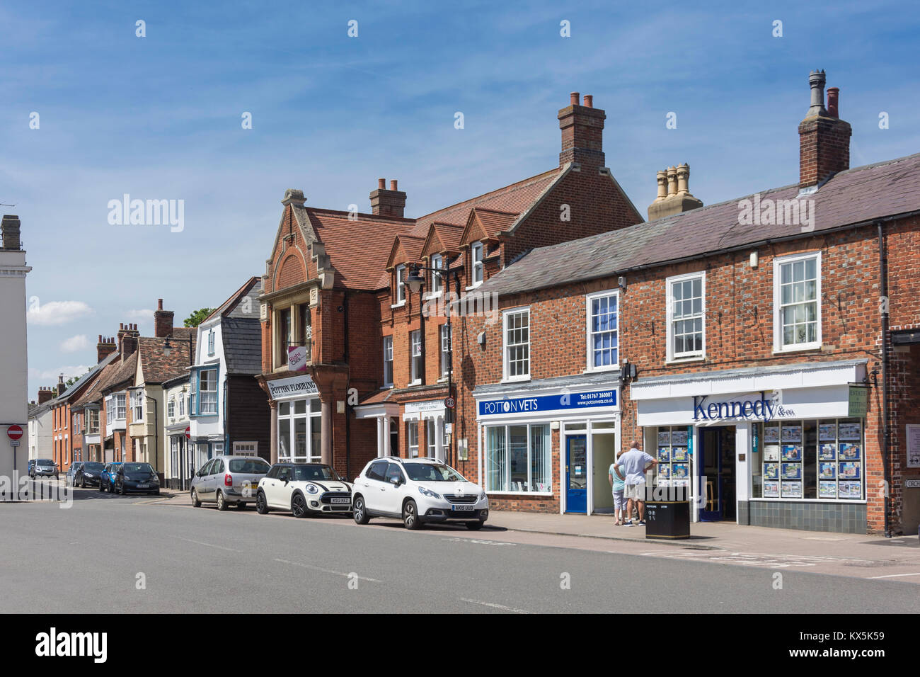Marktplatz, Potton, Bedfordshire, England, Vereinigtes Königreich Stockfoto