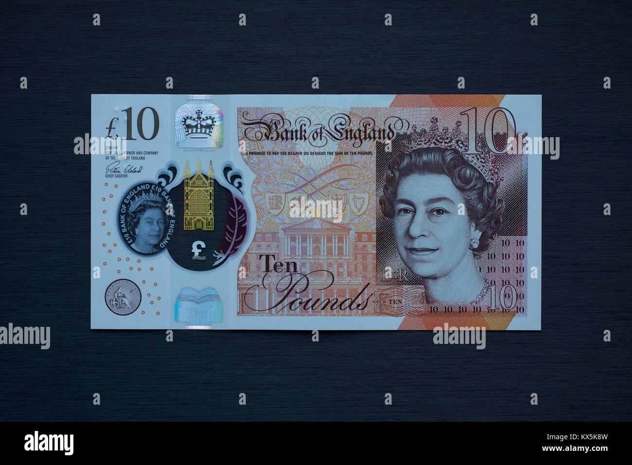 Die neue 2017 Bank von England neue zehn Pfund Hinweis mit Jane Austen Stockfoto