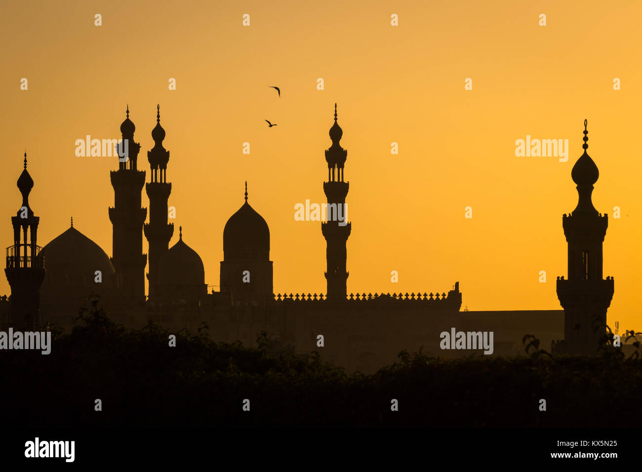 Alte Kairo Silhouette Stockfoto