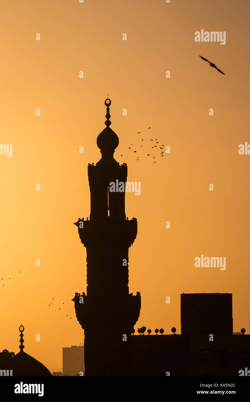 Alte Kairo Silhouette Stockfoto