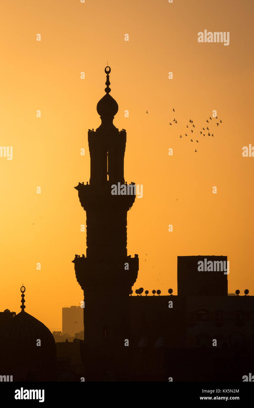 Alte Kairo Silhouette Stockfoto