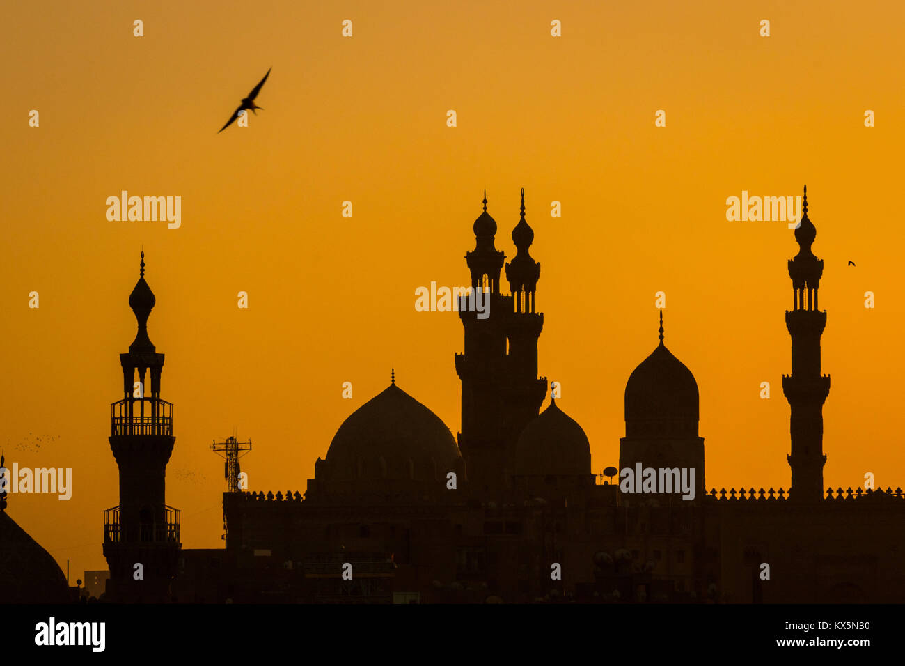 Alte Kairo Silhouette Stockfoto