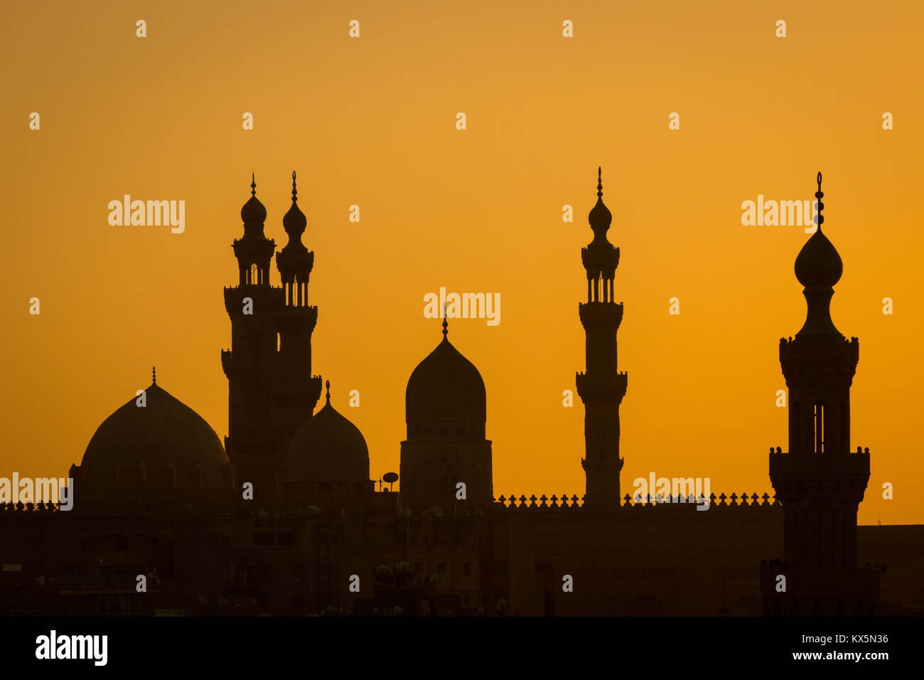 Alte Kairo Silhouette Stockfoto