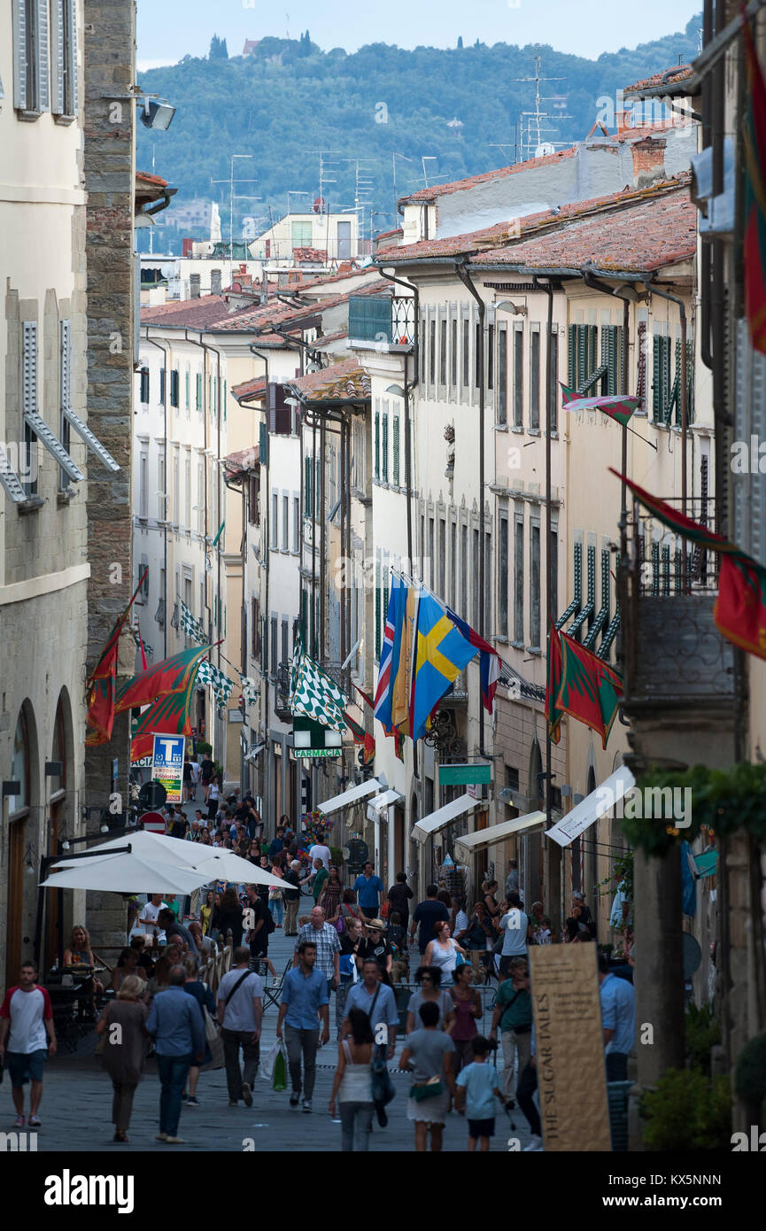 Corso Italia im historischen Zentrum von Arezzo, Toskana, Italien. 5. August 2016 © wojciech Strozyk/Alamy Stock Foto Stockfoto