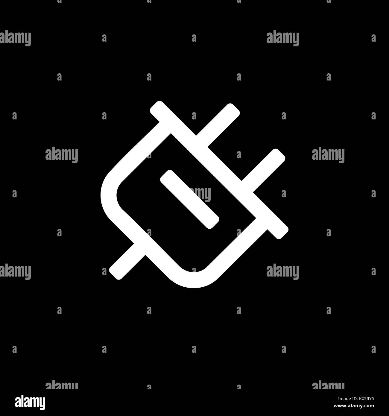 Adapter Symbol für einfache Flat Style ui Design. Stock Vektor