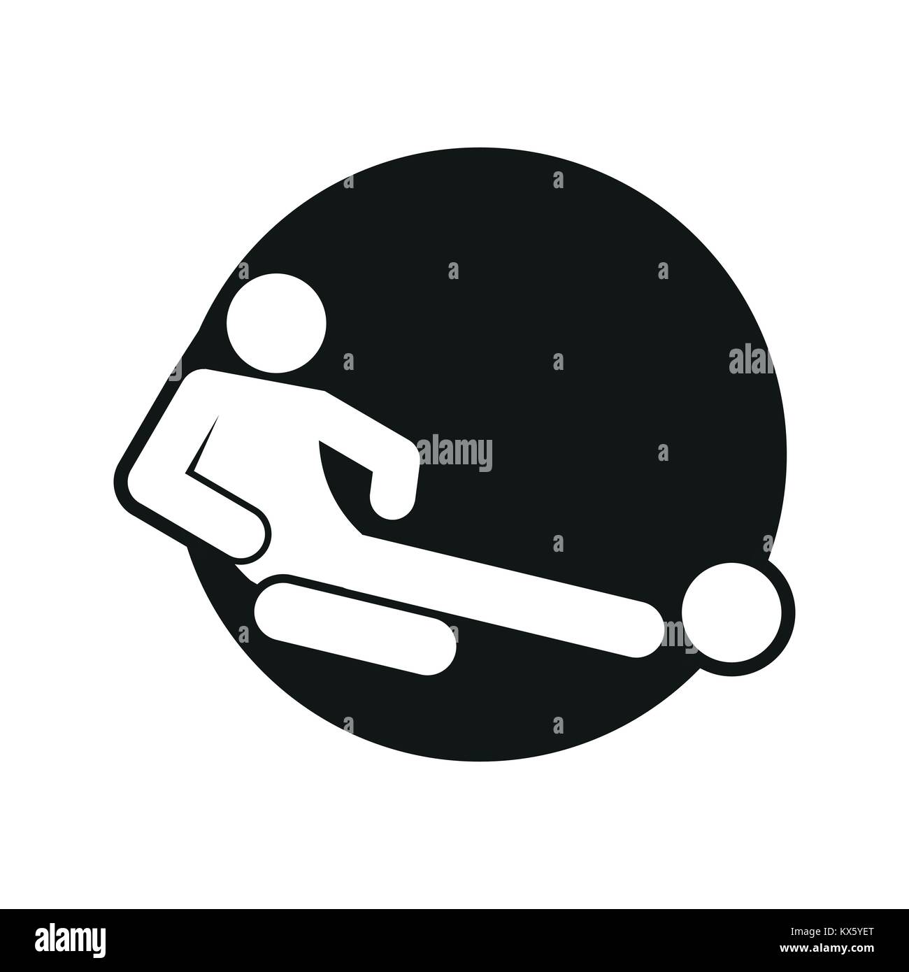 Kreis Block schieben Packen Sie Fußball Fußball-Sport Überblick Abbildung Symbol Vektor Illustration Graphic Design Stock Vektor