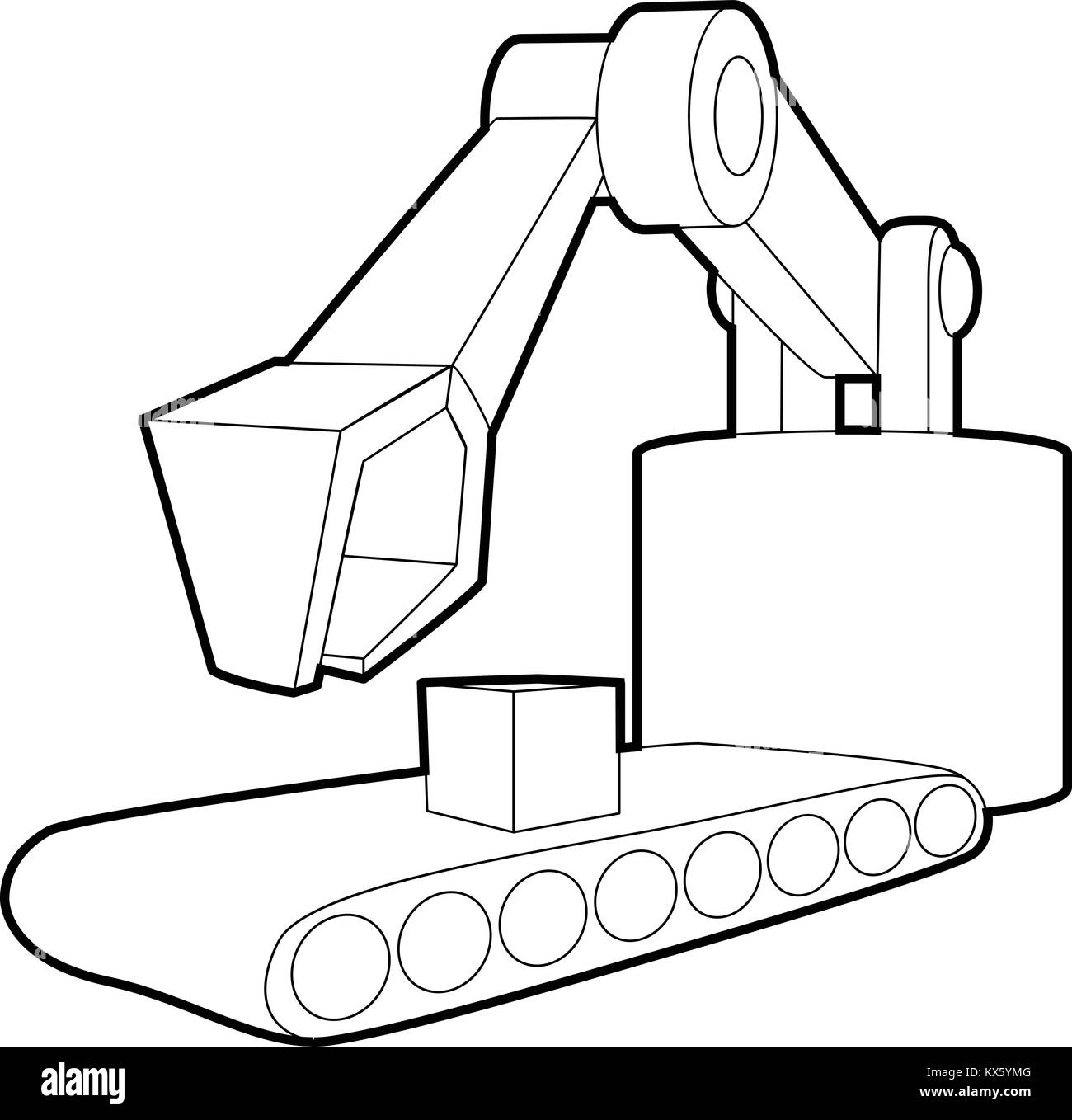 Big bagger Symbol, outline Style Stock Vektor