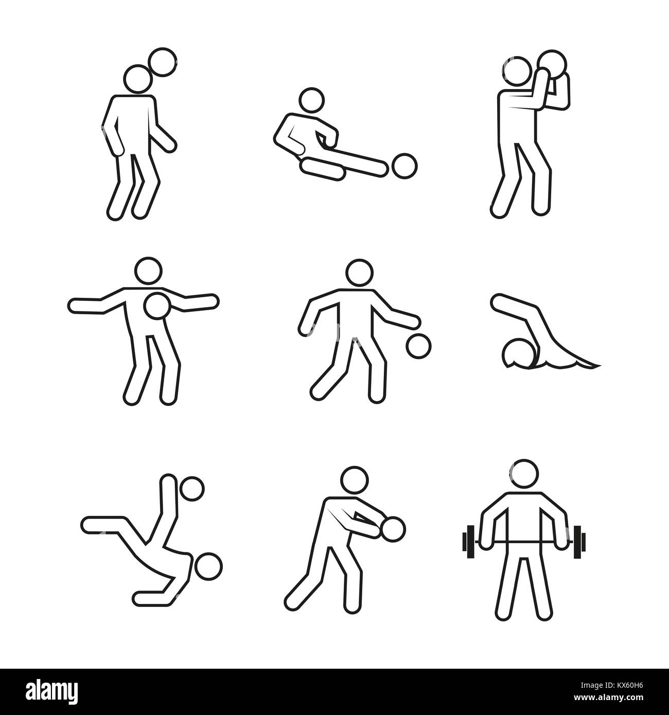 Aktiver Sport abstrakte Struktursymbol Vector Illustration Graphic Design. Stock Vektor