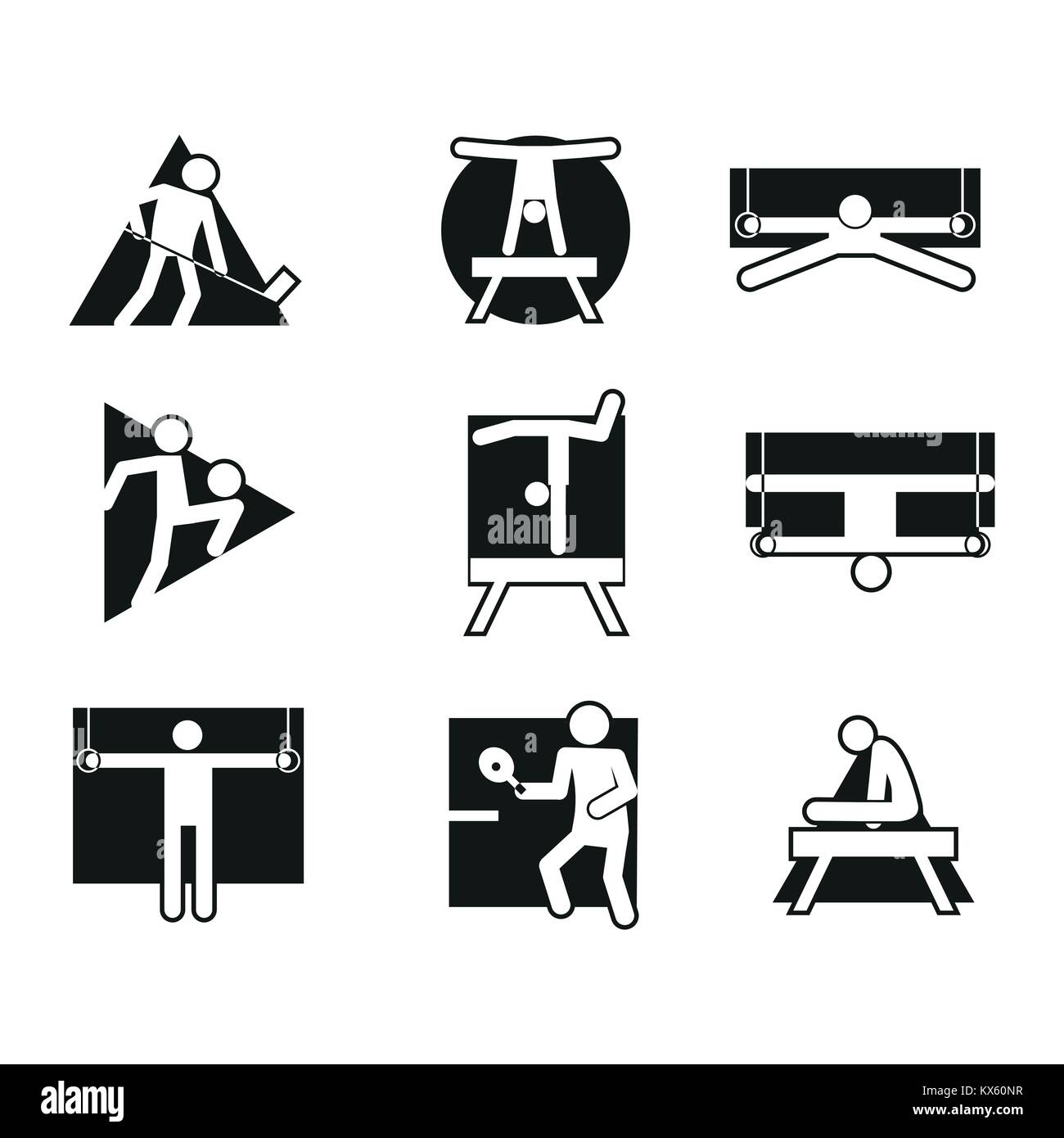 Verschiedene Form Block Sport abstrakte Symbol Vektor Illustration Design Stock Vektor